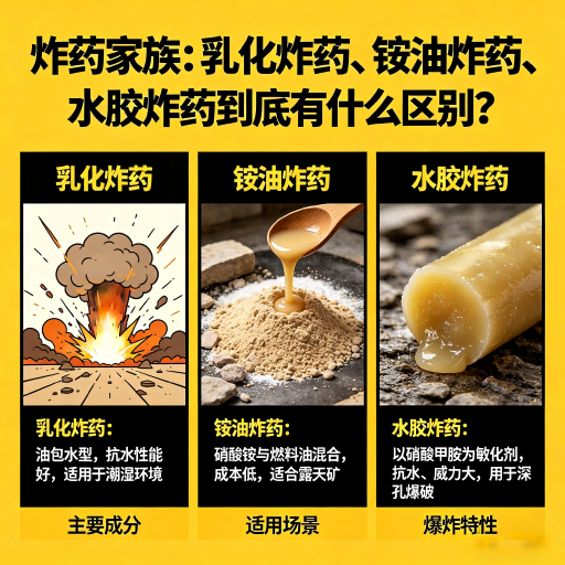 四川炸药家族：乳化炸药、铵油炸药、水胶炸药到底有什么区别？